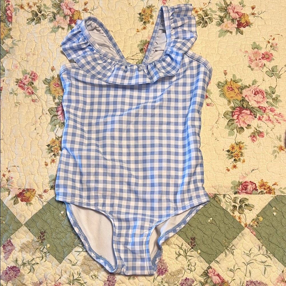 Carter's Blue Gingham Kids Swim One Piece
